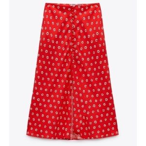 The 90s are back! NWT ZARA floral print linen blend skirt!